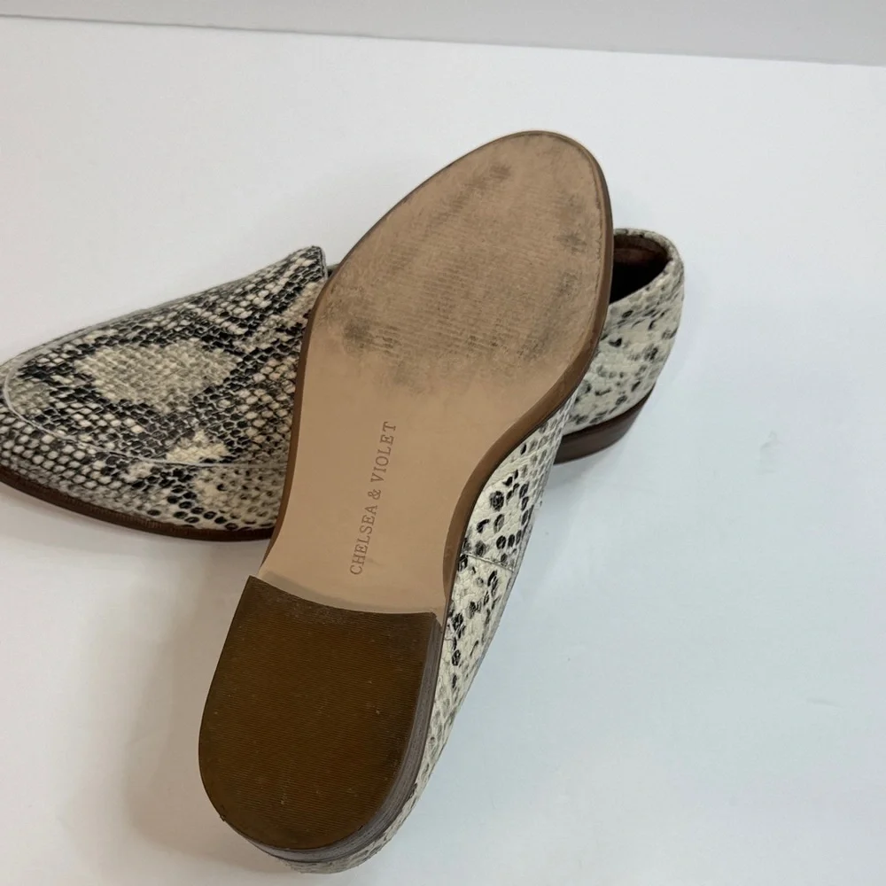 Chelsea & Violet Snakeskin Pattern Loafers